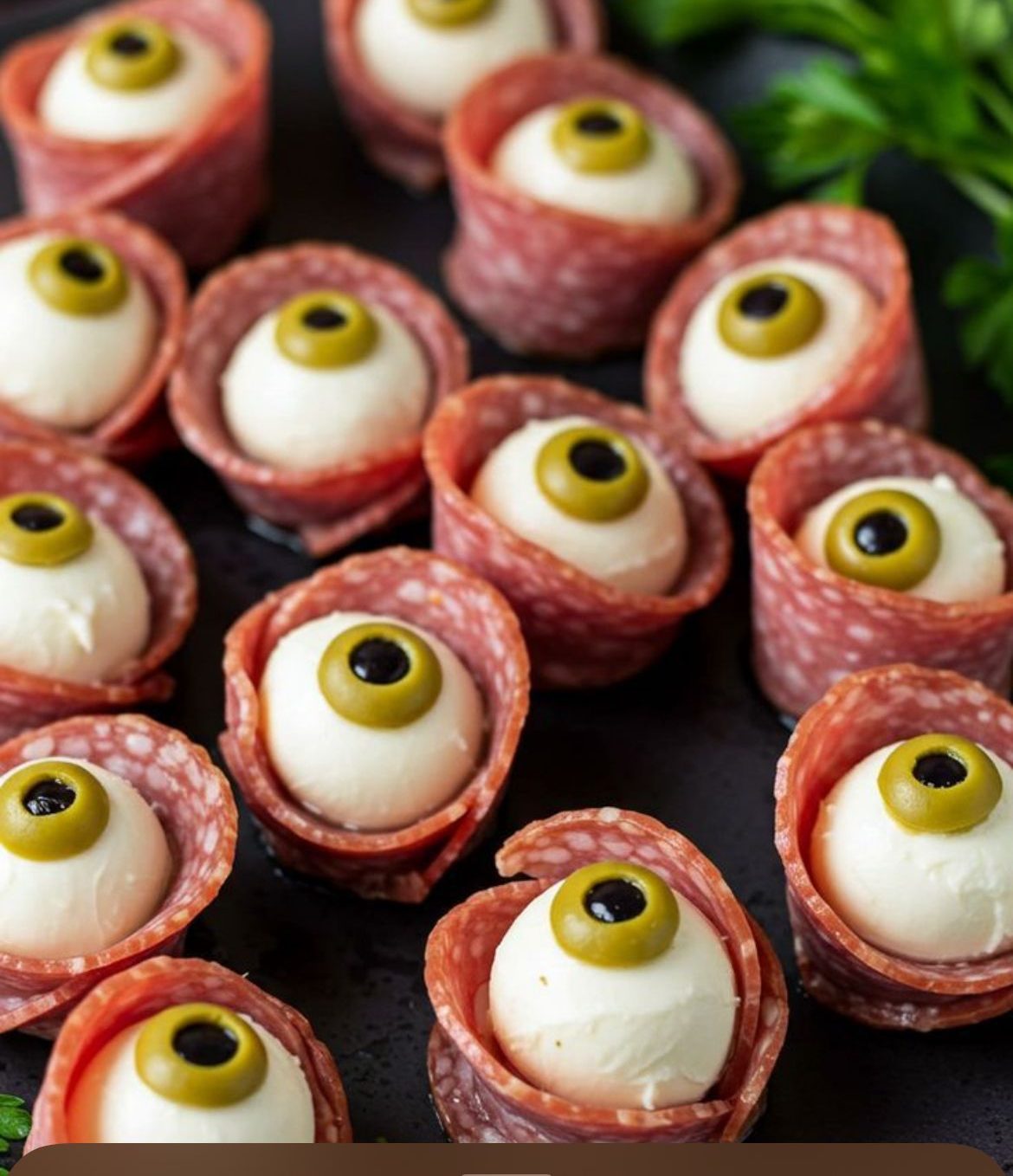 Yeux de monstre pour Halloween – Apéritif facile